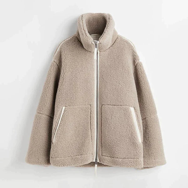 Stylische Oversize-Jacke für Damen mit Reißverschluss, weich und gemütlich