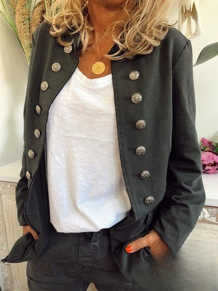 Blazer mit Knopfverschluss und langen Ärmeln für modernen Stil