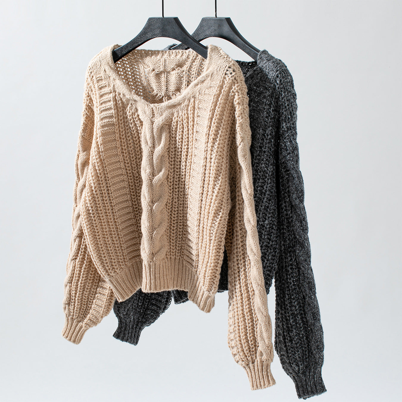 Modischer Damen Sweater mit Auffälligem Asymmetrischem Kragen