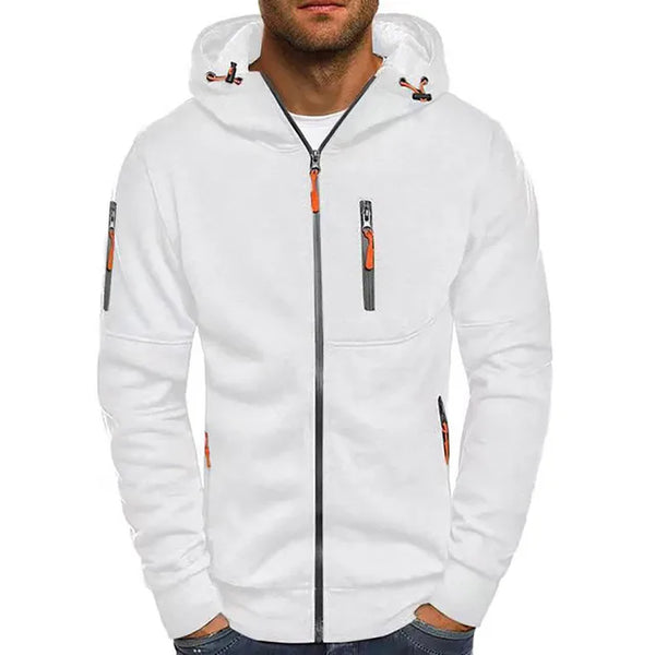 Praktische Herrenjacke mit Kapuze und Kordelzug