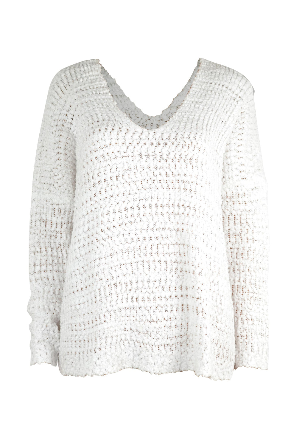 Modischer Pullover mit langen Ärmeln und asymmetrischem Schulterdesign