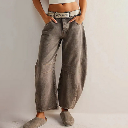 Jeans mit weitem Bein für einen bequemen und trendigen Stil