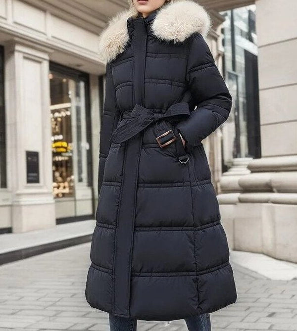 Lange Winterjacke für Damen mit Komfort und elegantem Design