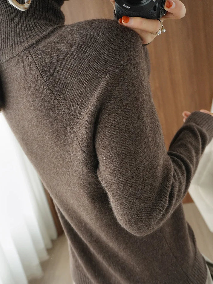 Klassischer und bequemer Damen-Rollkragenpullover für den Alltag