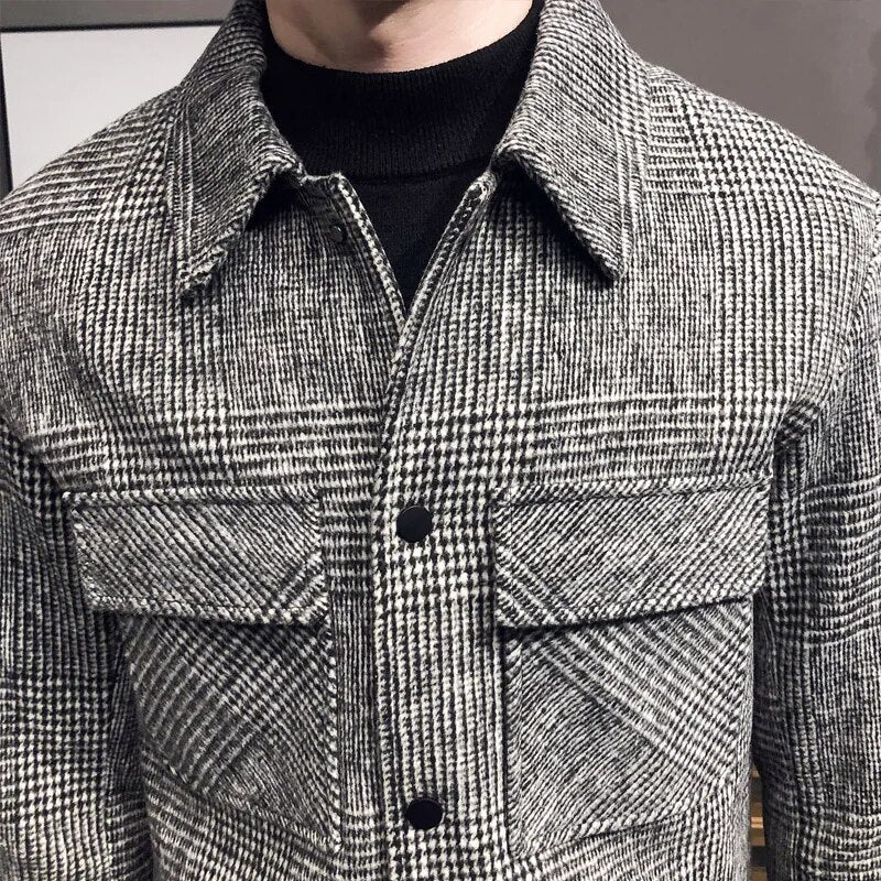 Klassische Herrenjacke mit Karomuster - Vielseitig und Stilvoll für Jede Jahreszeit