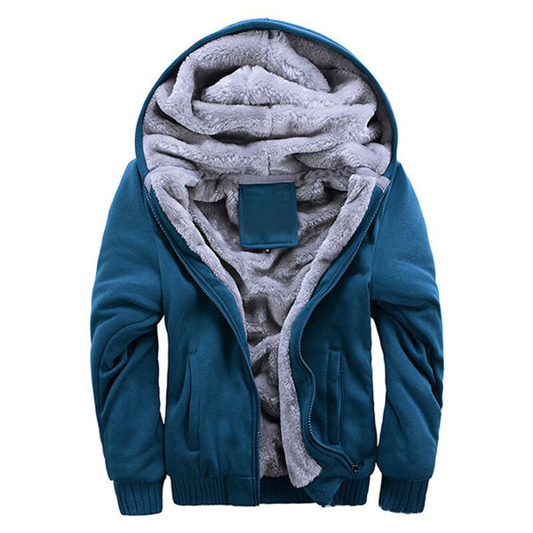 Bequemer Winterpullover mit Kapuze und Reißverschluss