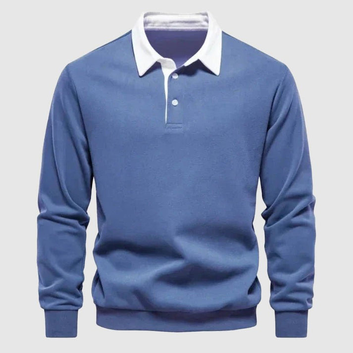 Langarm Poloshirt für Herren mit lässigem Schnitt und stilvollem Design