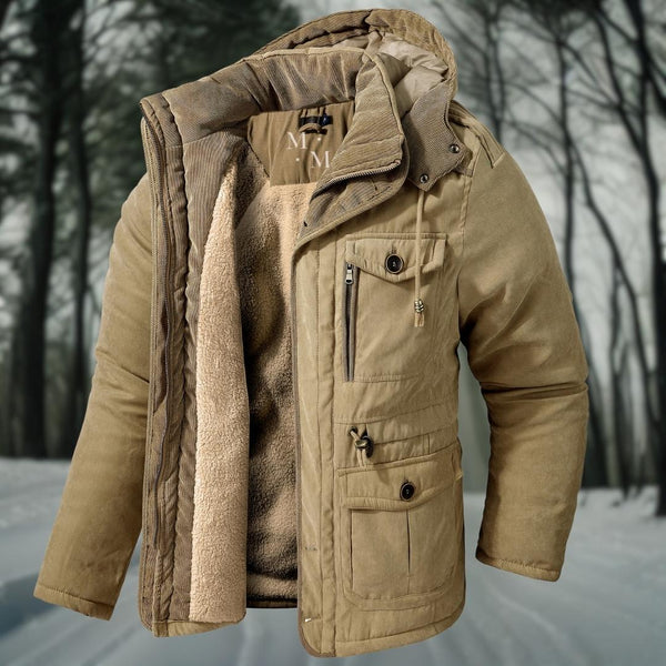 Herren-Winterjacke mit Kapuze und lässigem Design