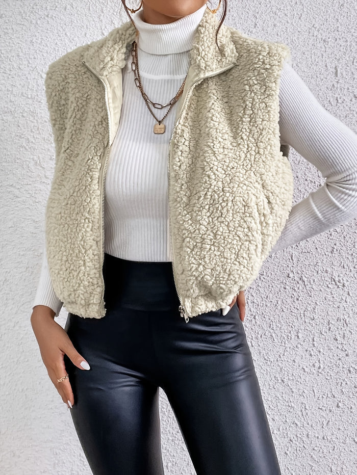 Weiche und gemütliche Damenweste mit Reißverschluss für vielseitige Looks