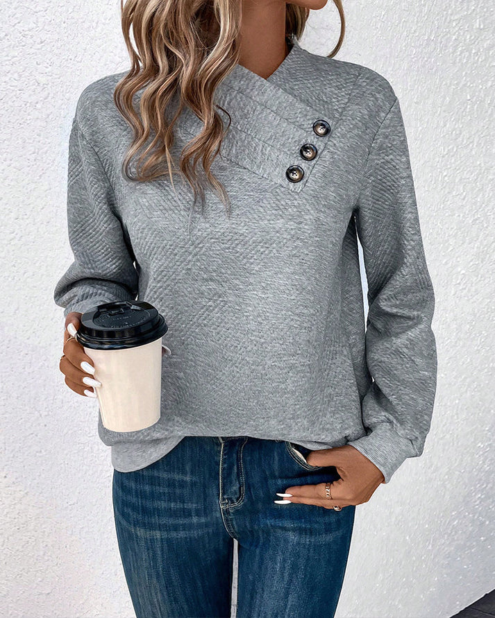 Eleganter Damenpullover mit modischem Kragen für einen stilvollen Look