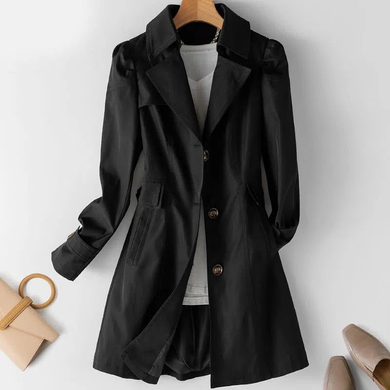 Eleganter Damen-Midi-Trenchcoat – Ideal für den Alltag