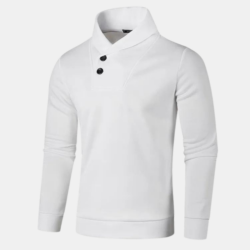 Lässiger Herrenpullover mit modischem Kragen und stilvollem Look