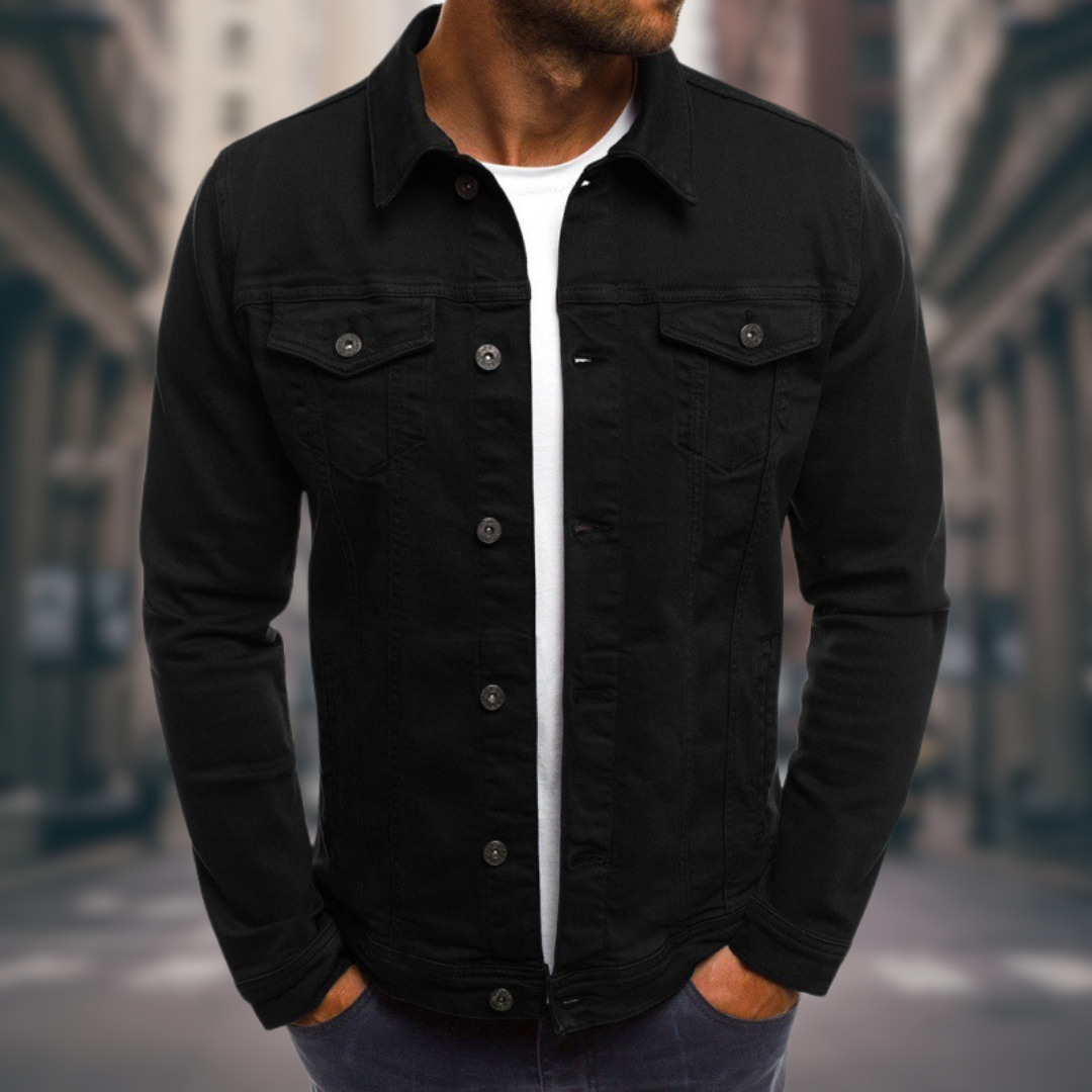 Klassische legere Herrenjacke mit Knöpfen für den modernen Alltag
