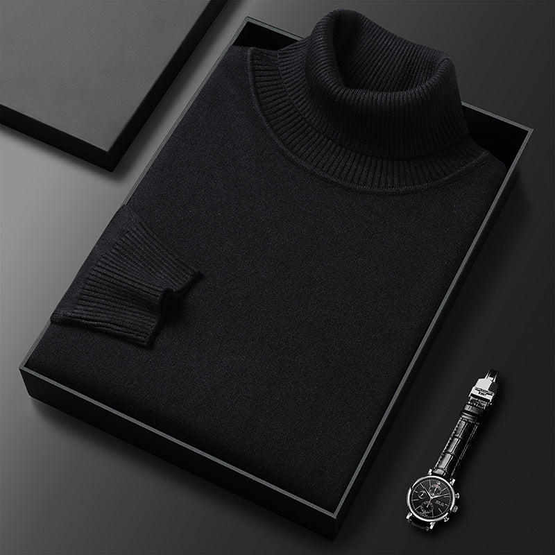 Herrenpullover mit modernem Rollkragen
