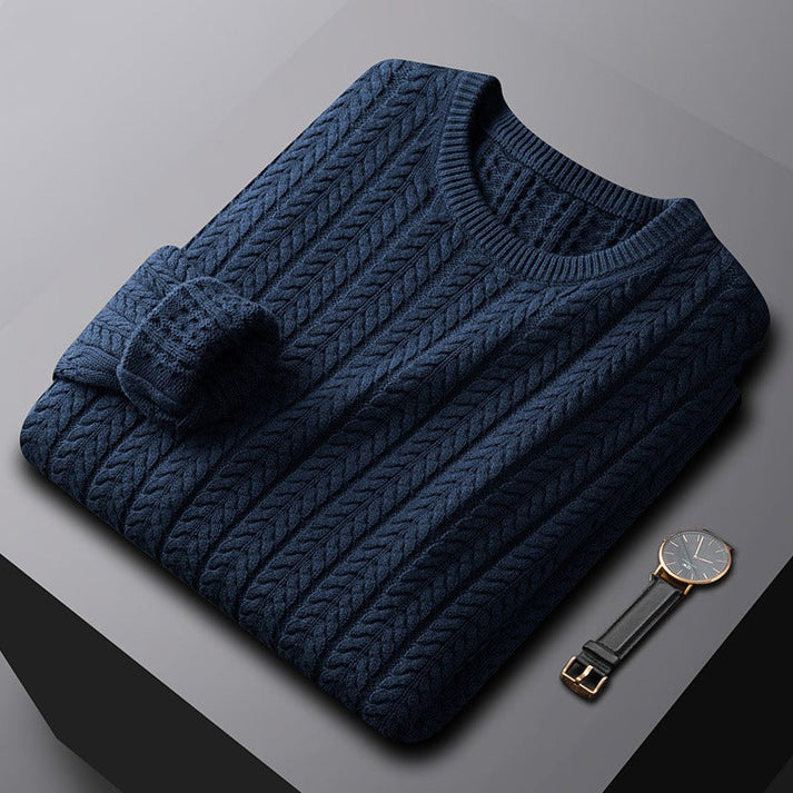 Klassischer Pullover mit Zopfmuster für Herren