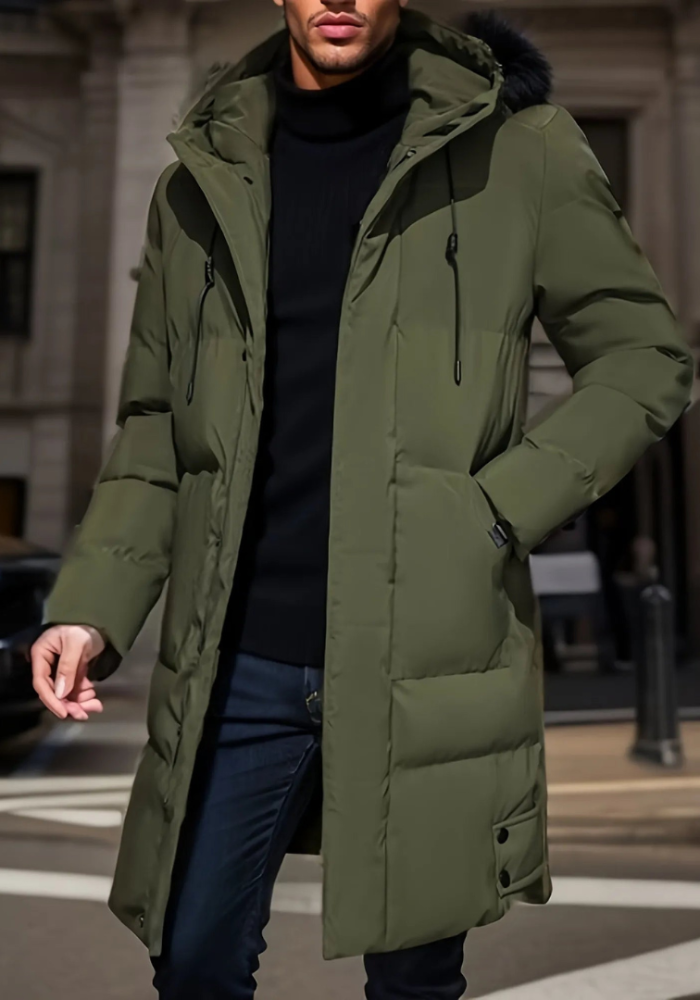 Stilvolle Herren-Winterparka für kalte Tage