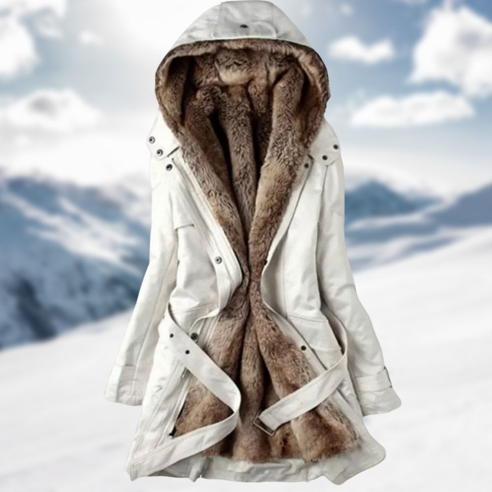 Modische lange Winterjacke für Damen mit elegantem Design