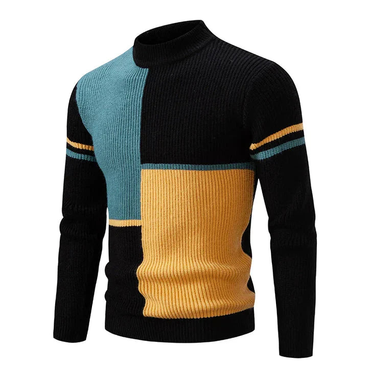 Herren Herbstpullover mit Farbintensivem Entwurf – Stilvoll und Bequem