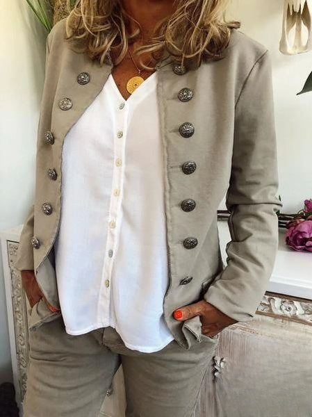 Blazer mit Knopfverschluss und langen Ärmeln für modernen Stil