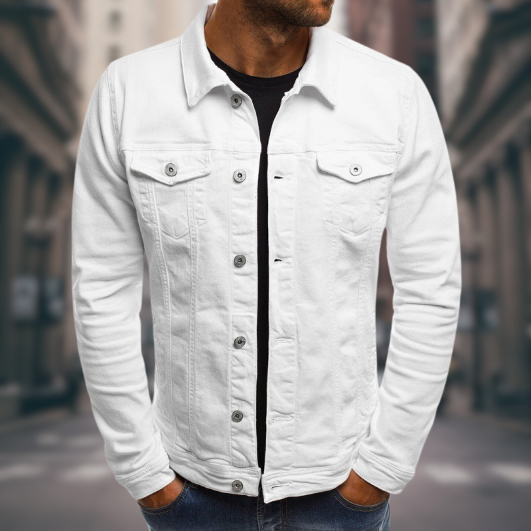 Klassische legere Herrenjacke mit Knöpfen für den modernen Alltag