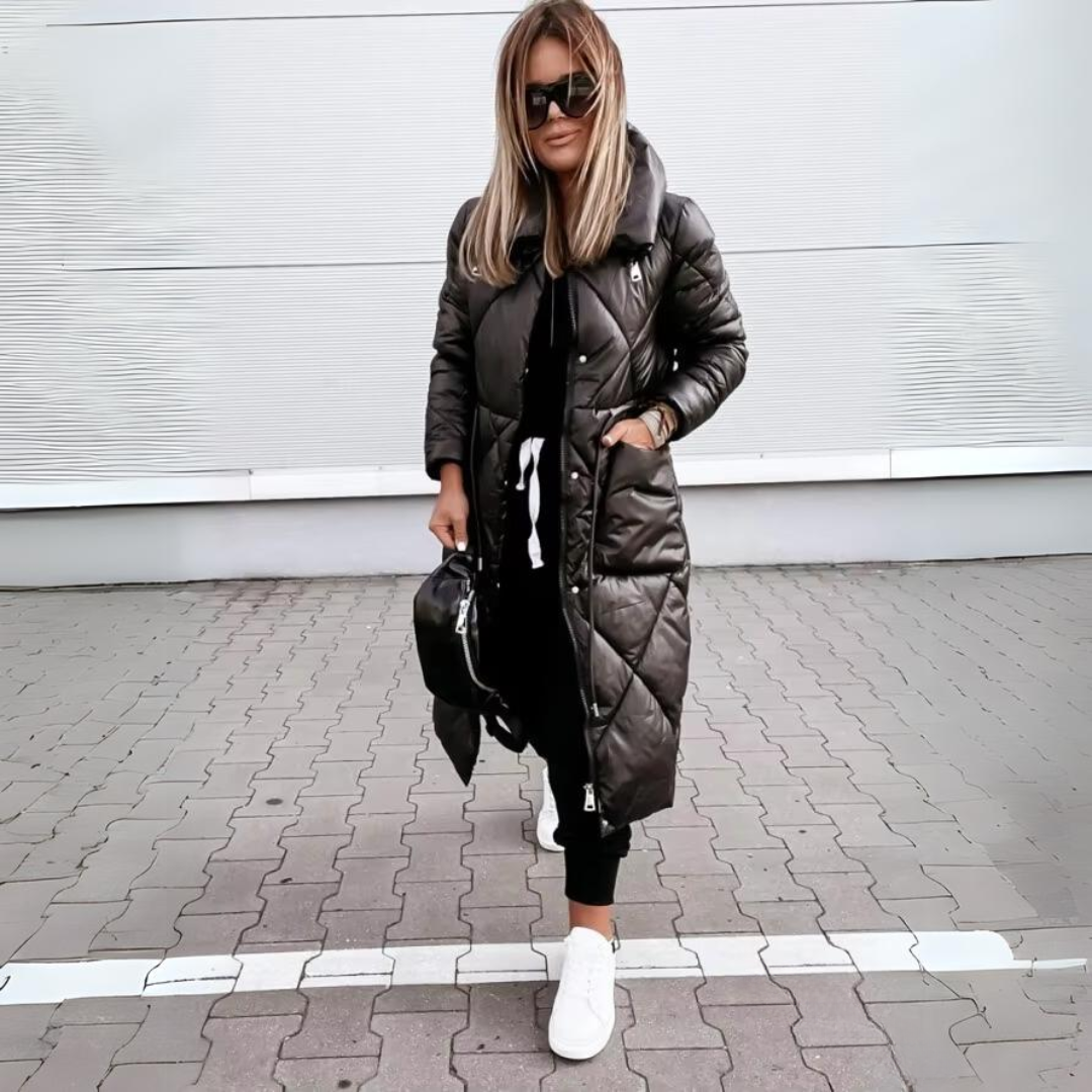 Modischer Damen-Langmantel mit Stilvollem Kragendesign – Ideal für den Winter
