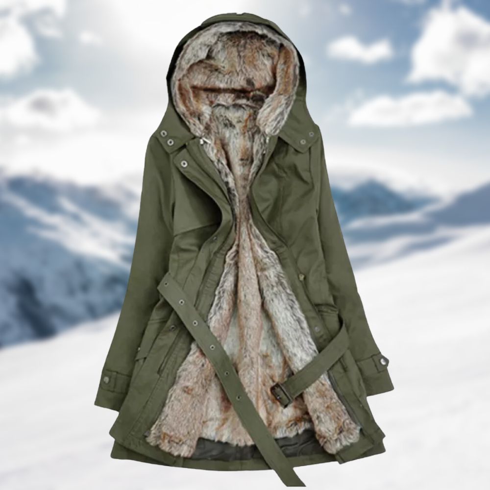 Modische lange Winterjacke für Damen mit elegantem Design