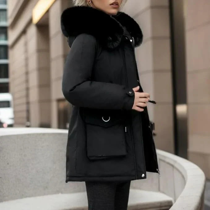 Damen-Winterjacke mit Kapuze