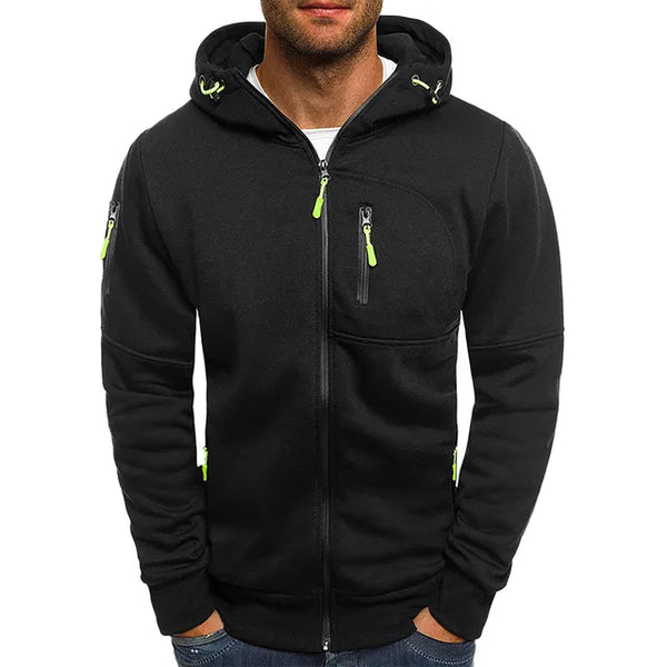 Praktische Herrenjacke mit Kapuze und Kordelzug