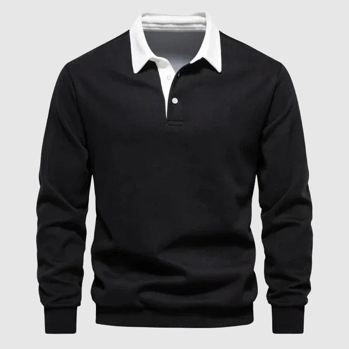 Langarm Poloshirt für Herren mit lässigem Schnitt und stilvollem Design