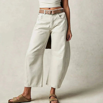 Jeans mit weitem Bein für einen bequemen und trendigen Stil