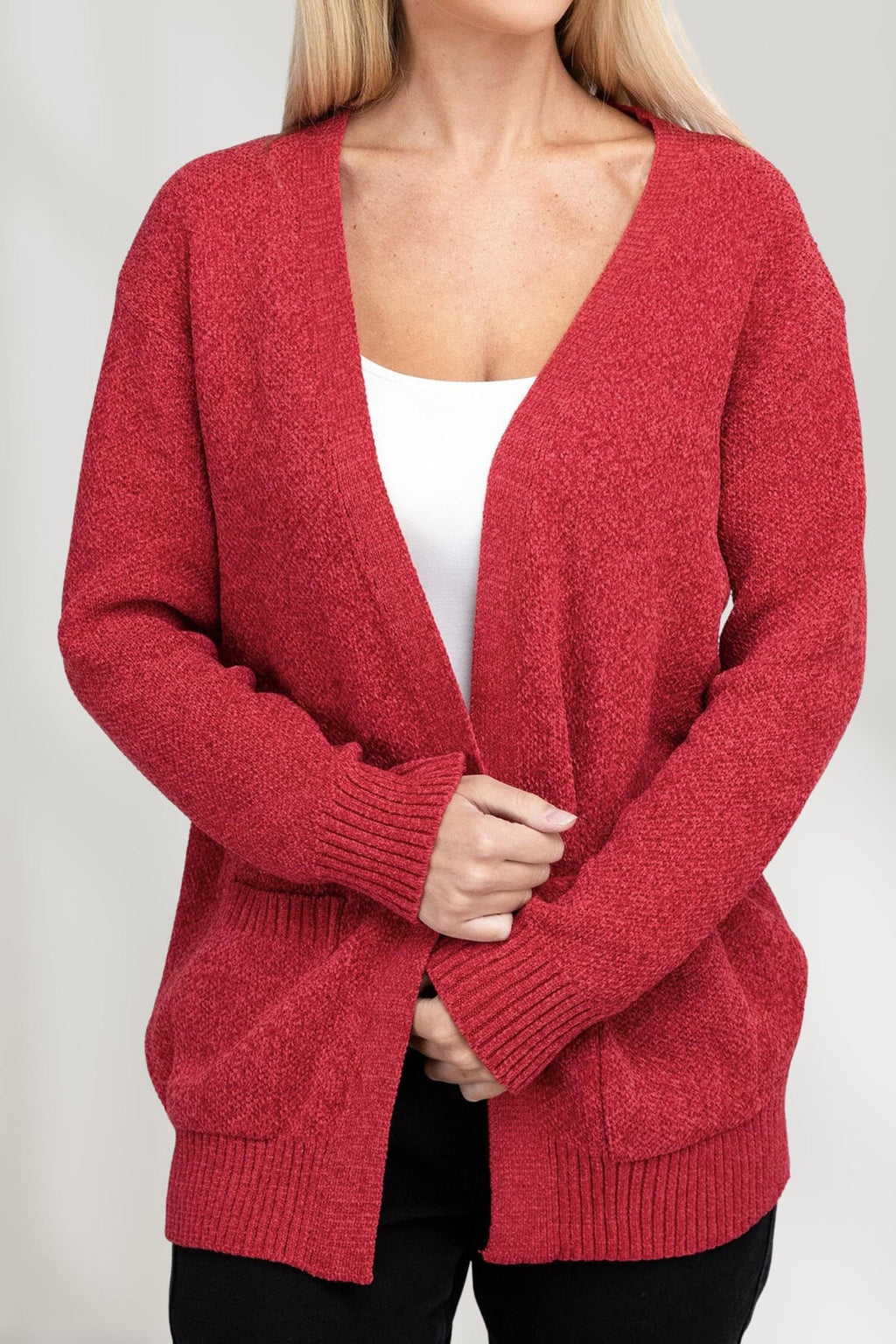 Bequeme Offene Front Strickjacke für Jeden Anlass