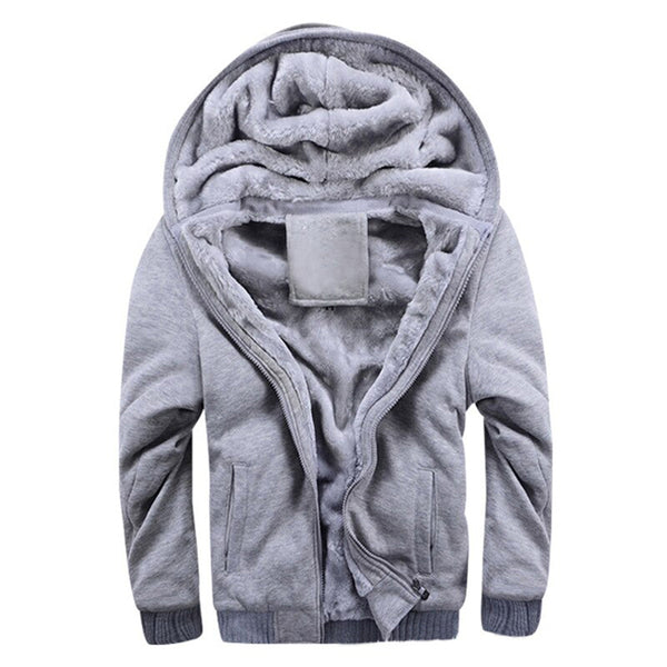 Bequemer Winterpullover mit Kapuze und Reißverschluss