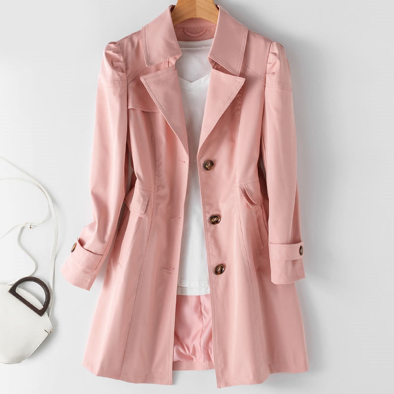 Eleganter Damen-Midi-Trenchcoat – Ideal für den Alltag