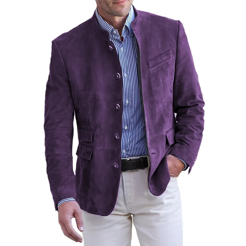 Klassische Herrenjacke mit Knöpfen und schlichtem Design