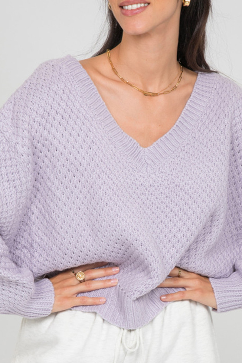 Lässige Street V-Ausschnitt Bluse mit Geteiltem Detail