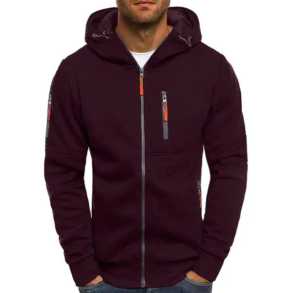 Praktische Herrenjacke mit Kapuze und Kordelzug