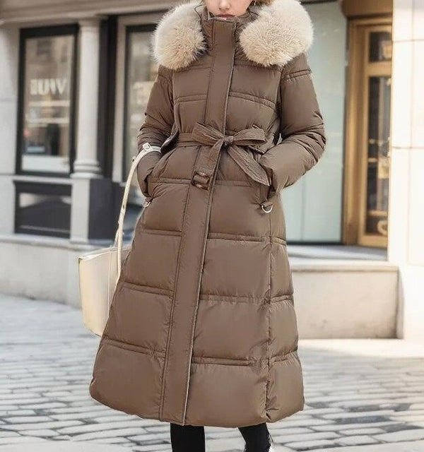Lange Winterjacke für Damen mit Komfort und elegantem Design