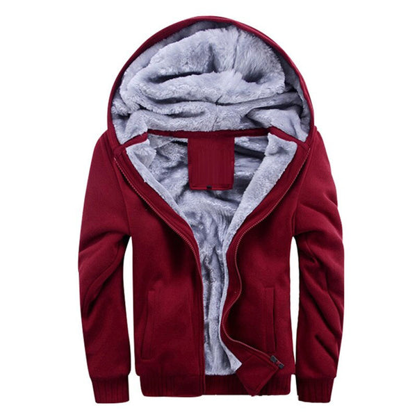 Bequemer Winterpullover mit Kapuze und Reißverschluss