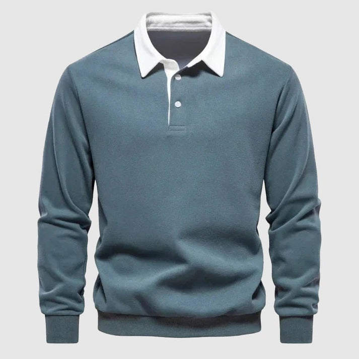 Langarm Poloshirt für Herren mit lässigem Schnitt und stilvollem Design