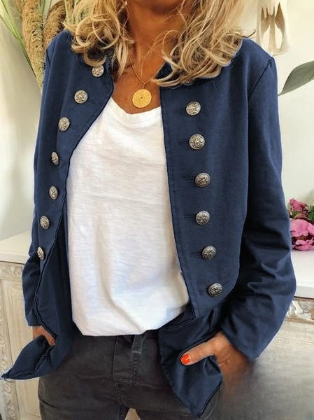 Blazer mit Knopfverschluss und langen Ärmeln für modernen Stil