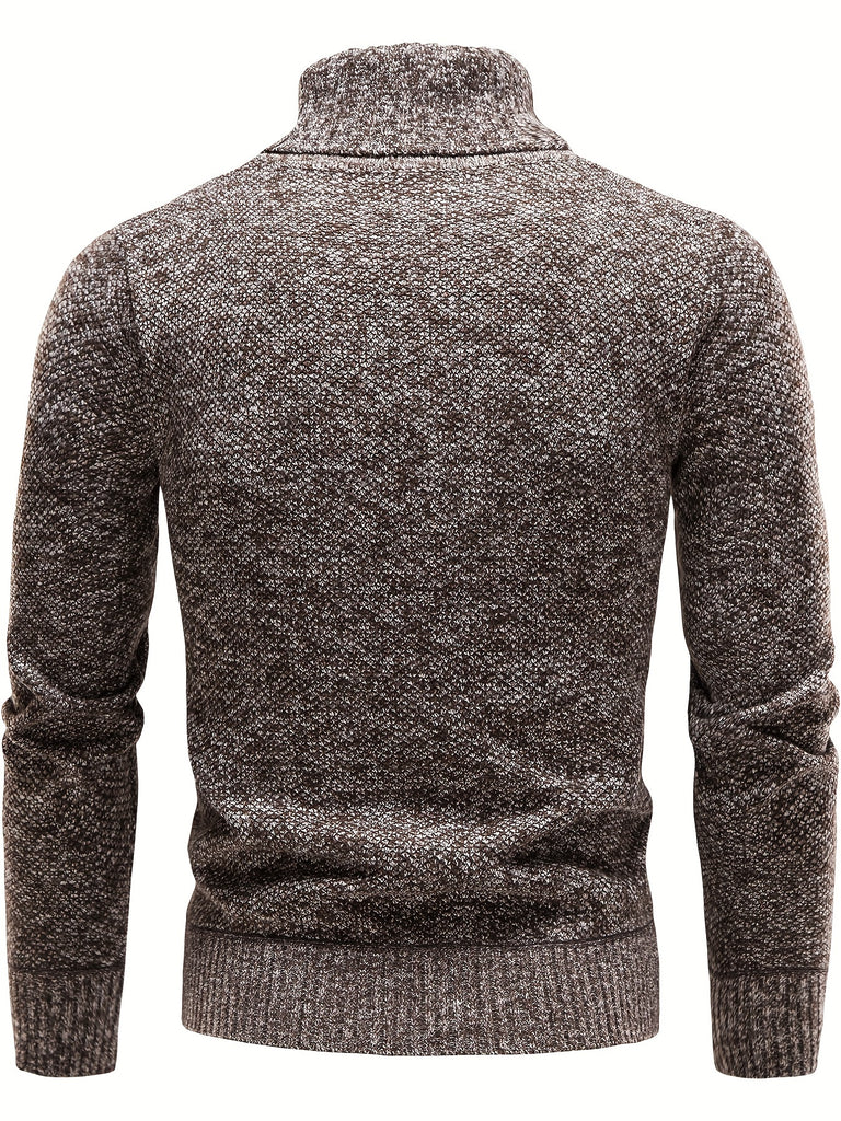 Herren Strickpullover mit Stehkragen - Bequem und Slim Fit für Herbst und Winter