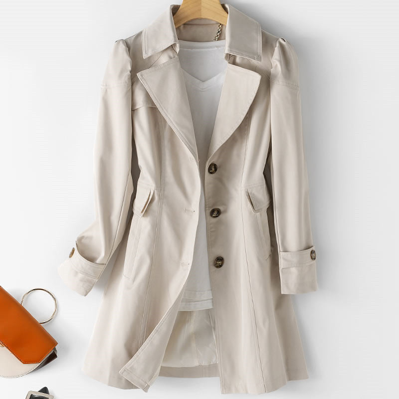 Eleganter Damen-Midi-Trenchcoat – Ideal für den Alltag