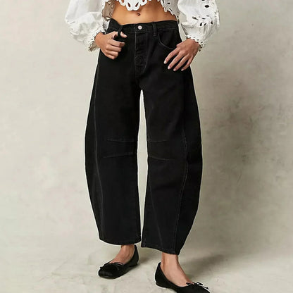 Jeans mit weitem Bein für einen bequemen und trendigen Stil