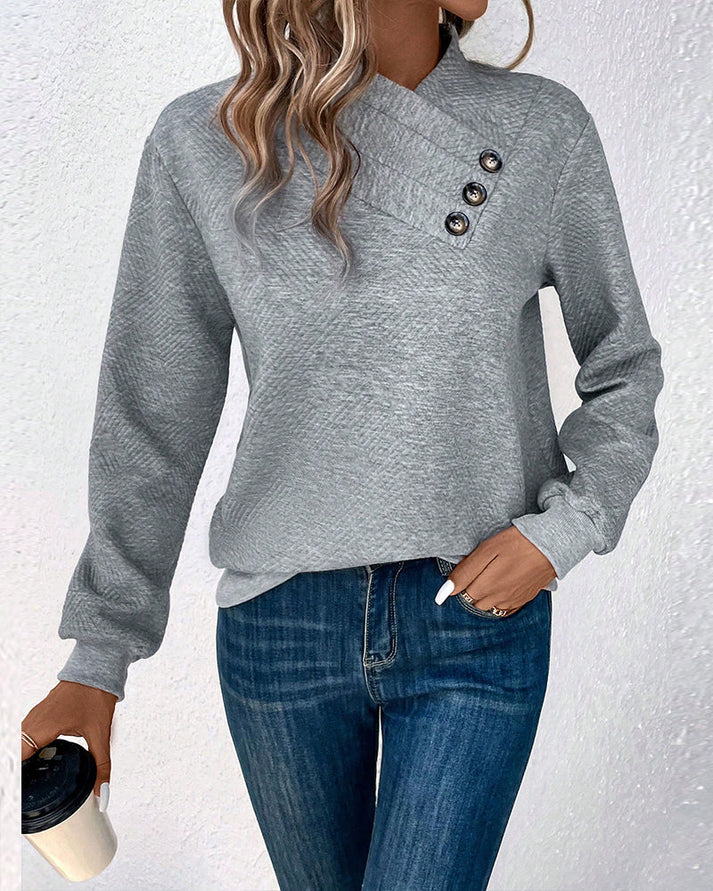 Eleganter Damenpullover mit modischem Kragen für einen stilvollen Look