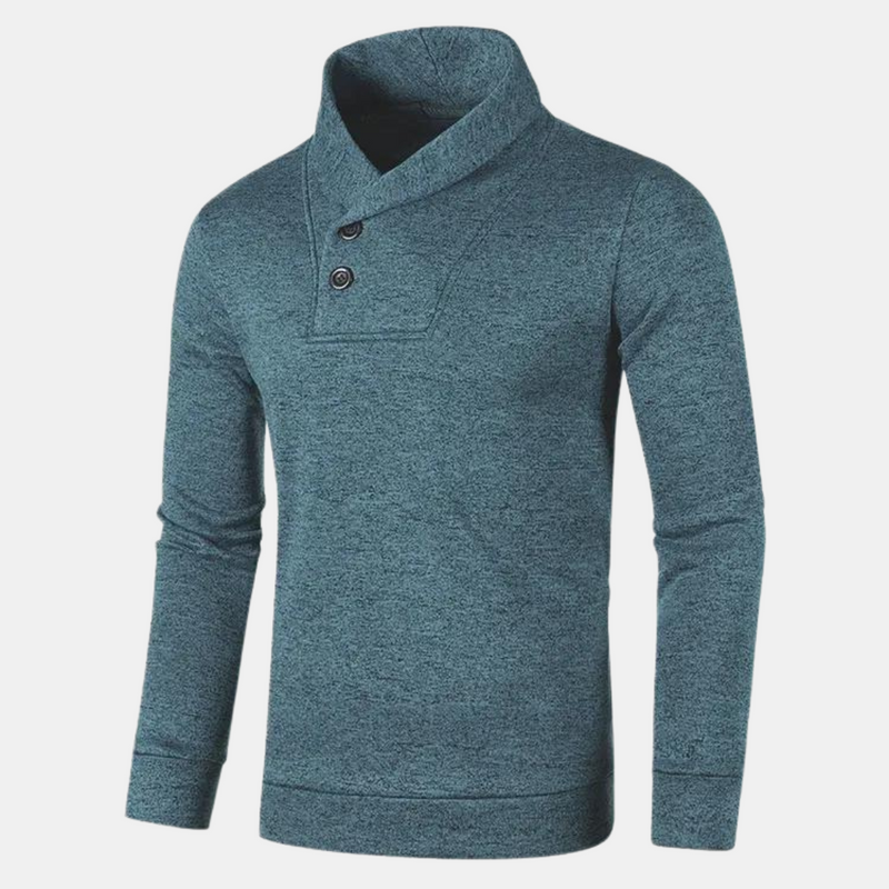 Lässiger Herrenpullover mit modischem Kragen und stilvollem Look