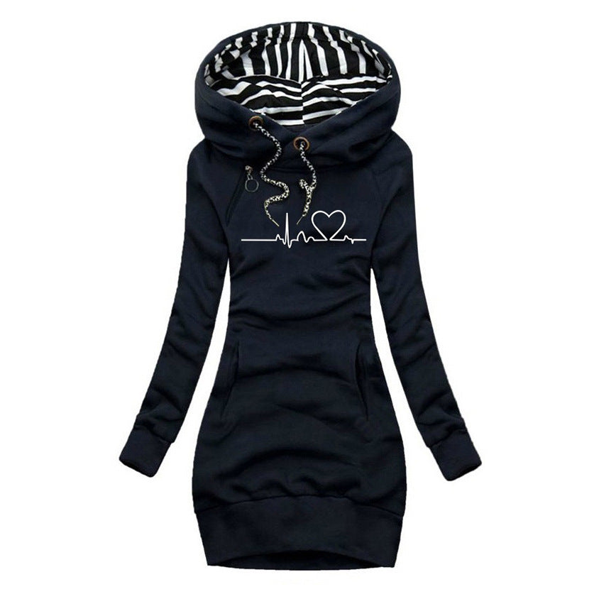 Bedrucktes Pulloverkleid mit modernem Design