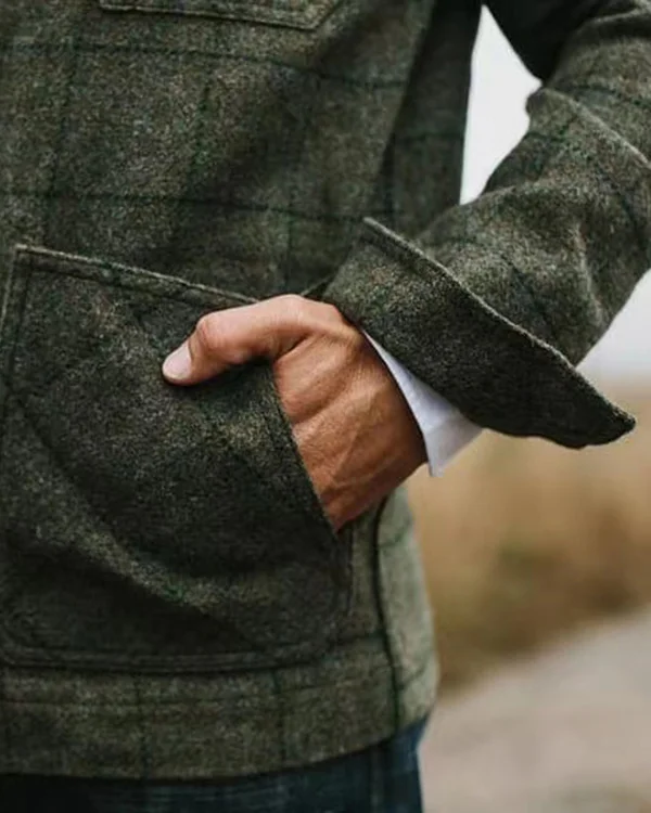 Herrenblazer mit Karomuster und Eleganten Revers – Für Einen Besonderen Look