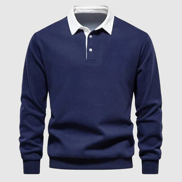 Langarm Poloshirt für Herren mit lässigem Schnitt und stilvollem Design