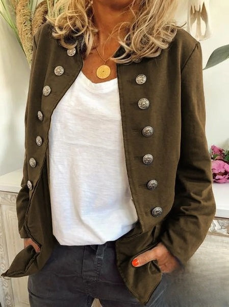 Blazer mit Knopfverschluss und langen Ärmeln für modernen Stil