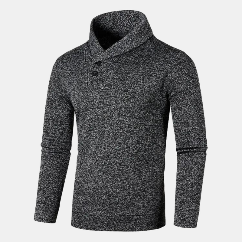 Lässiger Herrenpullover mit modischem Kragen und stilvollem Look